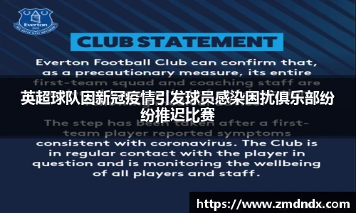 英超球队因新冠疫情引发球员感染困扰俱乐部纷纷推迟比赛
